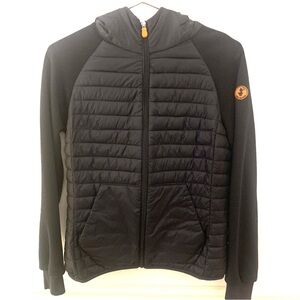 SAVE THE DUCK Lightweight Zip Up Hoodie, black